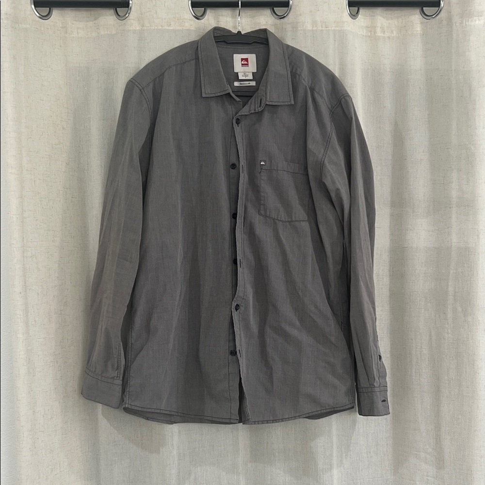 Quiksilver Gray Casual Button Down Shirt